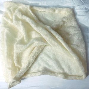 Brand new mohair wedding wrap - light ivory